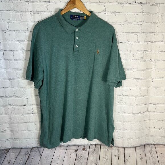 Polo Ralph Lauren XL Flesh Color Pony Golf Polo Shirt Men's Green - Picture 1 of 7